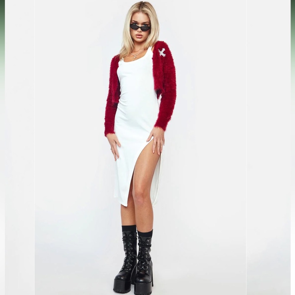 Dolls Kill White Midi Dress (size S)